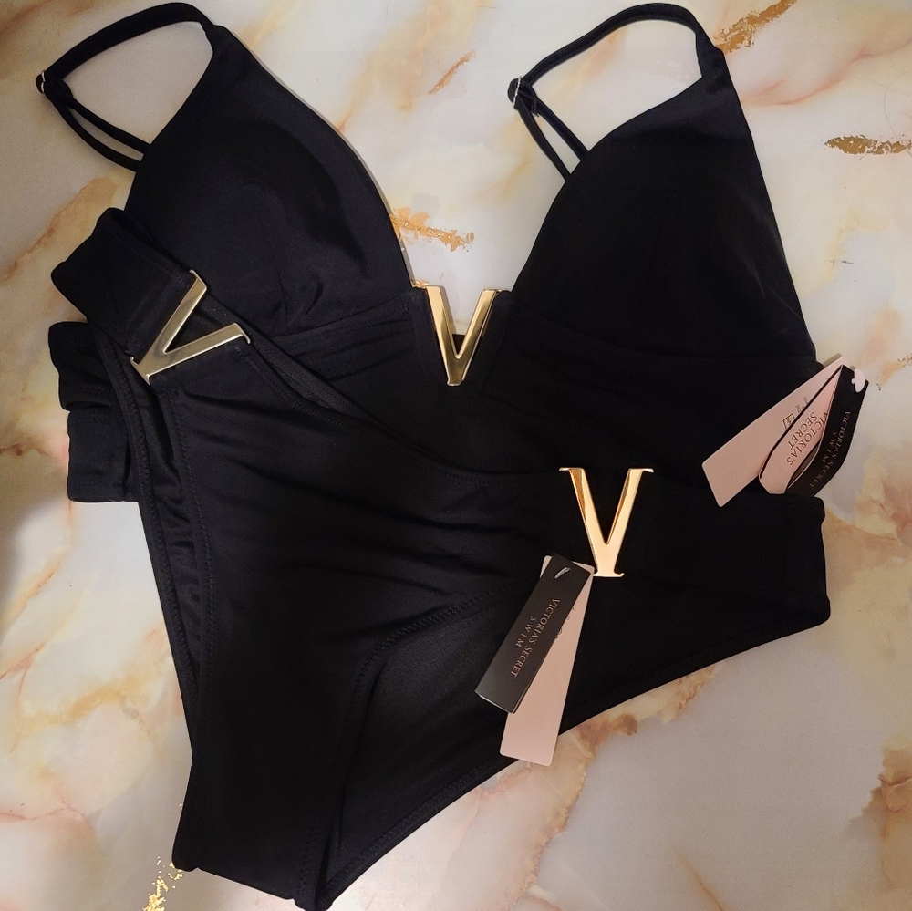 Victoria's secret gold v hardware swimsuit